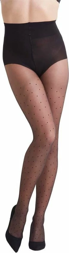 NOMI Bodywear NOMI Shapewear - Corrigerende Panty Met Stippen Patroon - Zwart - Maat XL