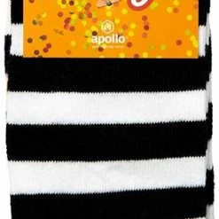 Feest Sokken Met Strepen | Zwart|wit 36/41 | Gekleurde Sokken | Carnaval | Party Sokken Dames | Apollo -Beenmode Verkoop 314x840