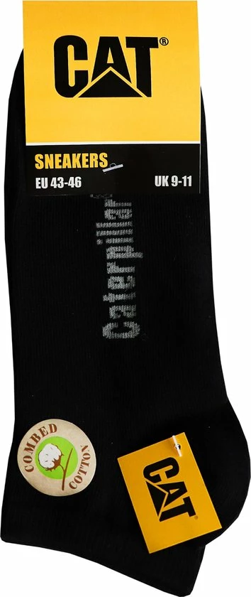 CATERPILLAR SOKKEN - CAT Sneaker Sokken - 39/42 - Zwart - 5 Paar 6 CATERPILLAR SOKKEN - CAT Sneaker Sokken - 39/42 - Zwart - 5 Paar - Afbeelding 4