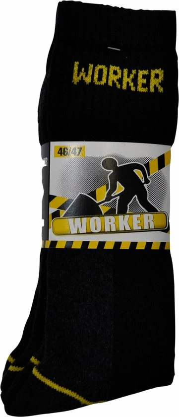 Boru Bamboo Boru Werksokken - Maat 39/42 - Zwart/Geel 5 Boru Bamboo Boru Werksokken - Maat 39/42 - Zwart/Geel - Afbeelding 3
