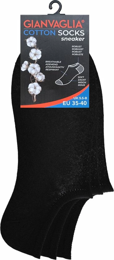 Merkloos Gianvaglia Heren Sneaker Sokken 12-pack - Zwart - Maat 43-46 - Korte Sokken 5 Merkloos Gianvaglia Heren Sneaker Sokken 12-pack - Zwart - Maat 43-46 - Korte Sokken - Afbeelding 3