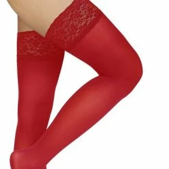 Annes Styling Annes Ondoorzichtige Hold Up Kousen Met Kanten Band Truss 60 Denier, Plus Size, Rood (rosso) Maat XL/XXL ( 5/6) 7 Annes Styling Annes Ondoorzichtige Hold Up Kousen Met Kanten Band Truss 60 Denier, Plus Size, Rood (rosso) Maat XL/XXL ( 5/6) -Beenmode Verkoop 379x840