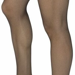 Bonnie Doon Dames Hold Up Met Subtiele Visnet Maat L/XL Zwart - Brede Band Met Siliconen - Fishnet Hold Up - Zakt Niet Af - Zelf Ophoudende Panty Zonder Broekje - Siliconenrand - Blijven Perfect Plakken - Netpanty Kousen - Black - BP201702.1 -Beenmode Verkoop 381x840