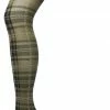 Bonnie Doon Dames Panty Met Ruiten 40 Denier Donker Groen Maat L/XL - Ruit Motief - Ruitjes Print - Uitstekende Pasvorm - Gladde Naden - London Checks Tights - Heerlijk Comfortabel - Leger - Olijfgroen - Ivy Green - BP211910.5