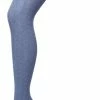 Bonnie Doon Bio Kabel Maillot Dames Jeans Blauw Maat L/XL - Ingebreid Kabel Patroon - Biologisch Katoen - Uitstekend Draagcomfort - Classic Cable Tights - OEKO-TEX- Gladde Naden - Klassiek - Denim Blue Heather - BP211903.3 -Beenmode Verkoop 395x840