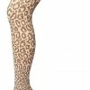 Bonnie Doon Dames Panterprint Panty 100 Denier Beige Maat L/XL - Chique Panty - Leopard Dessin - Brede Boord - Comfort - Panter Print - Jaguar - Dieren Print - Jaguar Tights - Feestelijk - Licht Roze - Almost Apricot - BP211904.1