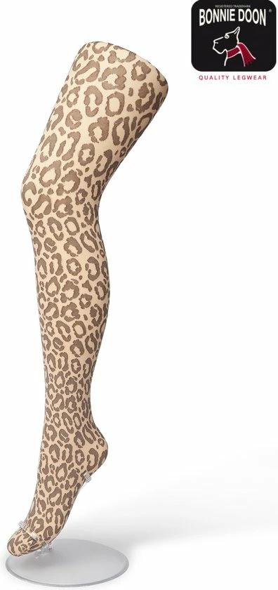 Bonnie Doon Dames Panterprint Panty 100 Denier Beige Maat L/XL - Chique Panty - Leopard Dessin - Brede Boord - Comfort - Panter Print - Jaguar - Dieren Print - Jaguar Tights - Feestelijk - Licht Roze - Almost Apricot - BP211904.1 3 Bonnie Doon Dames Panterprint Panty 100 Denier Beige Maat L/XL - Chique Panty - Leopard Dessin - Brede Boord - Comfort - Panter Print - Jaguar - Dieren Print - Jaguar Tights - Feestelijk - Licht Roze - Almost Apricot - BP211904.1