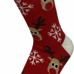 Robin Ruth Kerstsokken Vrouwen Maat 36-42 - Kerst - Sokken - Rood - Rendier