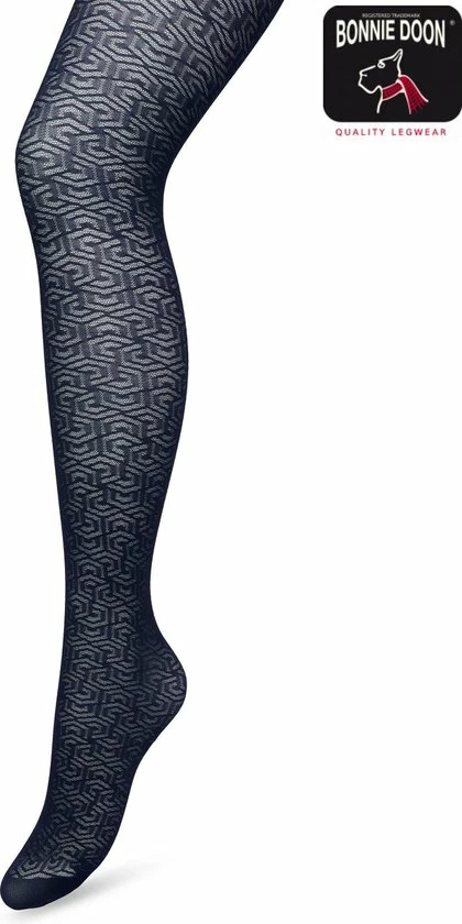 Bonnie Doon Grafische Panty 40 Denier Donker Blauw Dames Maat L/XL - Grafisch - Print - Gladde Naden - Maximaal Draagcomfort - Chique Panty - Feestelijk - Eclectic Tights - Donkerblauw - Navy - BP221911.3 3 Bonnie Doon Grafische Panty 40 Denier Donker Blauw Dames Maat L/XL - Grafisch - Print - Gladde Naden - Maximaal Draagcomfort - Chique Panty - Feestelijk - Eclectic Tights - Donkerblauw - Navy - BP221911.3