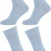 Websocks Premium Sokken Heren Sokken Dames 4 Paar - Licht Blauw - Naadloze Sokken Dames - Maat 39/42 -Beenmode Verkoop 437x840