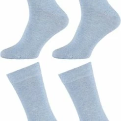 Websocks Premium Sokken Heren Sokken Dames 4 Paar - Licht Blauw - Naadloze Sokken Dames - Maat 39/42