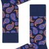Happy Socks Paisley Sokken - Donkerblauw/Oranje/Paars - Maat 36-40 -Beenmode Verkoop 451x840