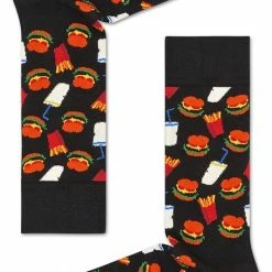 Happy Socks Sokken Met Print Hamburger Sock - Maat 36-40