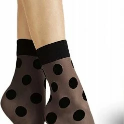 2 Pack Fiore Dunne Pantysokken Met Stippen Virginia 20DEN Zwart Met Patroon -Beenmode Verkoop 454x840 3