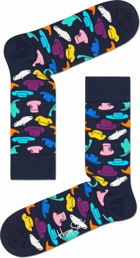 Happy Socks Hats Sok | Maat 41 -46 | Zwart Met Geel En Turqouise | HAT01-6500 7 Happy Socks Hats Sok | Maat 41 -46 | Zwart Met Geel En Turqouise | HAT01-6500 - Afbeelding 5