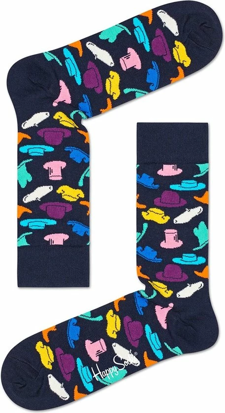 Happy Socks Hats Sok | Maat 41 -46 | Zwart Met Geel En Turqouise | HAT01-6500 6 Happy Socks Hats Sok | Maat 41 -46 | Zwart Met Geel En Turqouise | HAT01-6500 - Afbeelding 4