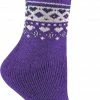 Merkloos Sock Snob - Dames Turn Over Top Warme Thermische Winter Nordic Sokken| 37-42 | Paars -Beenmode Verkoop 471x840 5