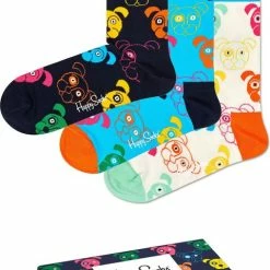 Happy Socks 3P Mixed Dog Socks Giftbox - Maat 36-40 -Beenmode Verkoop 480x840 2