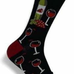 Merkloos JustSockIt Wijn Sokken - Sokken - Leuke Sokken - Rode Wijn Sokken - Wijn Cadeau - Verjaardag Cadeau - Cadeau Voor Mannen En Vrouwen