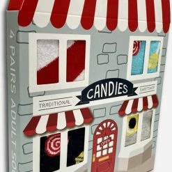 Merkloos Happy Sokken In Leuke Giftbox - Sweety Candy Store Snoepjes Sok - Cadeau Doos Met 4 Paar Funny Candies Socks - Maat 38 Tot 44 -Beenmode Verkoop 489x840