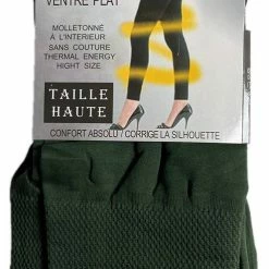 Merkloos Dames Thermo Legging Groen