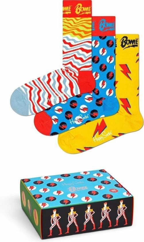 Happy Socks Bowie Giftbox 3P - Maat - Maat 41-46 4 Happy Socks Bowie Giftbox 3P - Maat - Maat 41-46 - Afbeelding 2