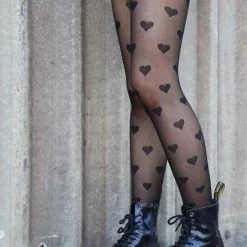 Pretty Polly - Tulle Heart - Zwarte - Panty - One Size - -Beenmode Verkoop 525x840