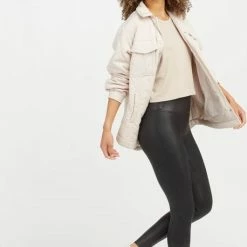 Spanx Faux Leather Legging Plus - Zwart - Maat 3XL - Zwart -Beenmode Verkoop 530x840