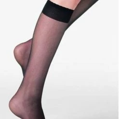 Platino 2 Paar Niet Knellende Panty Kniekousen 20 Den III-G (40/42) Marino (navy)