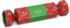 Happy Socks Christmas Cracker Holly Giftbox - 2-pack - Maat 36-40 -Beenmode Verkoop 550x221 1