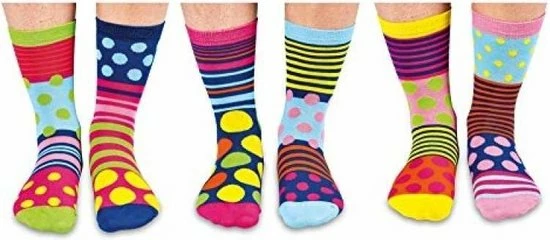 United Oddsocks Polka Face Sokken Mismatched Multipack Maat 37-42 4 United Oddsocks Polka Face Sokken Mismatched Multipack Maat 37-42 - Afbeelding 2