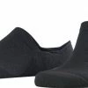 FALKE Cool Kick Invisible Voering Sokken Onzichtbaar Zonder Motief High Cut Met Pluche Zool Ademend Sneldrogend Zwart Unisex Kousenvoetje - Maat 39-41