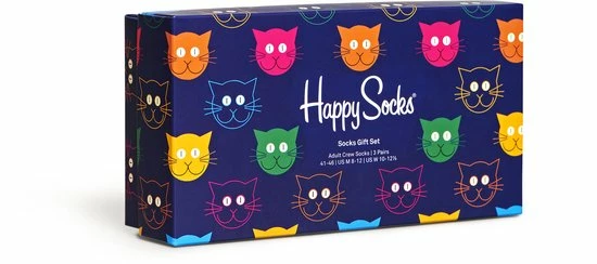Happy Socks XMJA08-0150 3-Pack Mixed Cat Socks Gift Set - Maat 41-46 4 Happy Socks XMJA08-0150 3-Pack Mixed Cat Socks Gift Set - Maat 41-46 - Afbeelding 2