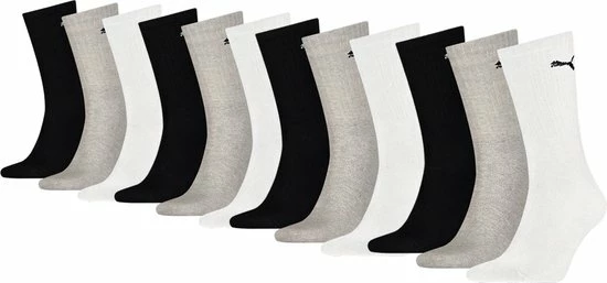Puma Sportsokken Zwart / Wit / Grijs - 12 Paar Puma Sportsokken - Unisex - Maat 33/46 5 Puma Sportsokken Zwart / Wit / Grijs - 12 Paar Puma Sportsokken - Unisex - Maat 33/46 - Afbeelding 3