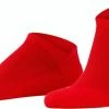 FALKE Cool Kick Sneaker Sneakersokken Versterkte Sneaker Sokken Heren Dames Zonder Motief Met Pluche Zool En Hielband Ademend Sneldrogend Rood Unisex Sokken - Maat 39-41