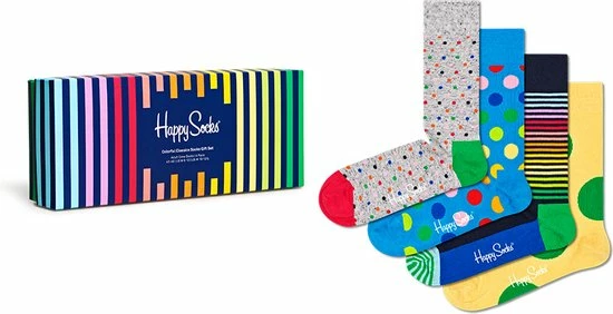 Happy Socks Colorful Classics Giftbox 4P Multi - 41-46 3 Happy Socks Colorful Classics Giftbox 4P Multi - 41-46