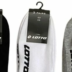 6+6+6 Paar LOTTO Sneakersokken. Wit-Zwart-Grijs Maat 39-42 + GRATIS Set Nagelschaartjes! Unisex BULK VOORDEEL !! -Beenmode Verkoop 550x301