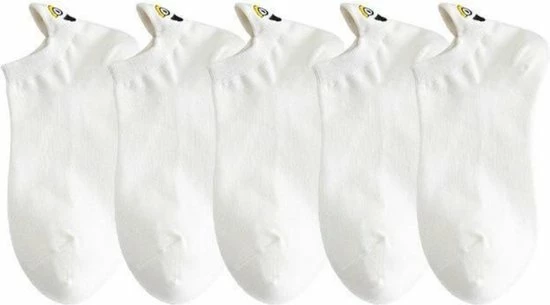 Smiling Socks® Dames Sokken - Leuke Sokken - 10 Paar Witte Sokken - Vrouw/Man - Maat 35-43 - Huissokken - Katoen - Cadeau Voor Haar 8 Smiling Socks® Dames Sokken - Leuke Sokken - 10 Paar Witte Sokken - Vrouw/Man - Maat 35-43 - Huissokken - Katoen - Cadeau Voor Haar - Afbeelding 6