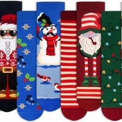 Merkloos ORGANISCH KATOEN KERSTSOKKEN, ARTY SOCKS Christmas, 35-38