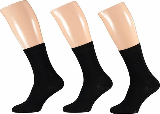 Apollo Bamboe 3P Sokken - Zwart - Maat 39-42 4 Apollo Bamboe 3P Sokken - Zwart - Maat 39-42 - Afbeelding 2
