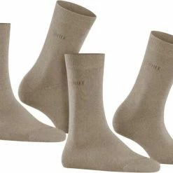 Esprit Uni 2-Pack Zacht Biologisch Zonder Motief Ondoorzichtig Mid-rise Comfortabel Set Katoen Multipack Bruin Dames Sokken - Maat 39-42 -Beenmode Verkoop 550x397 1