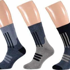 Badstof Sokken Casual | Multi Blauw | Maat 42/47 | 3-Pak | Sokken Heren | Warme Sokken Heren | Dikke Sokken Heren | Wintersokken Heren | Sokken Heren 43 46 | Apollo