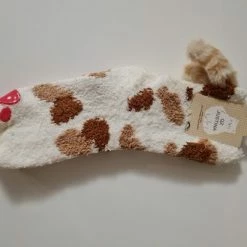 Merkloos Sokken Kat - Kattensok Met Kattenstaart - Anti Slip - Korte Sokken - Bruin Vlek - Unisex Maat 32-39 Cat - Dier - Huisdier - Cadeau - Kado - Geschenk - Gift - Verjaardag - Feestdag – Verassing – Huiskat – Poes – Kater – Kitten