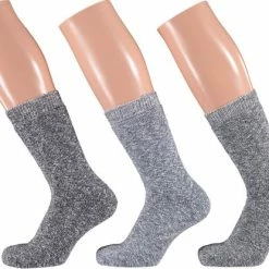 Badstof Sokken Heren | Multi Zwart | Maat 42/47 | 3-Pak | Sokken Heren | Warme Sokken Heren | Wintersokken Heren | Sokken Heren 43 46 | Apollo