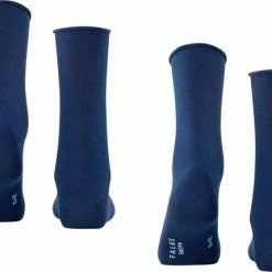 FALKE Happy 2-Pack Zacht Zonder Motief Versterkt Hoogwaardig Mid-rise Robuust Ademend Dekkend Set Katoen Multipack Blauw Dames Sokken - Maat 39-42 -Beenmode Verkoop 550x429 1