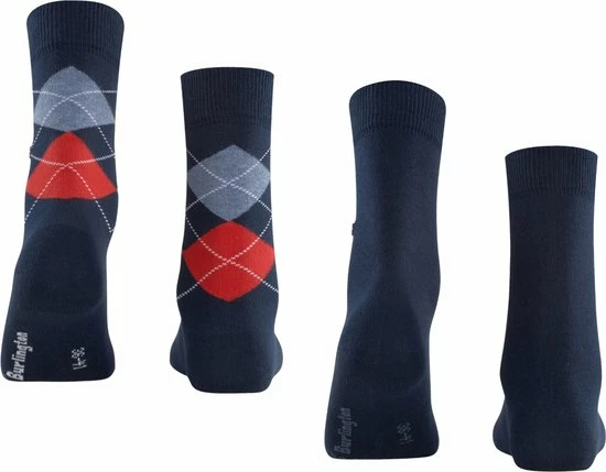 Burlington Everyday Damessokken (2-pack) - Katoen - Marine Blauw En Geruit - Maat: 36-41 14 Burlington Everyday Damessokken (2-pack) - Katoen - Marine Blauw En Geruit - Maat: 36-41 - Afbeelding 12