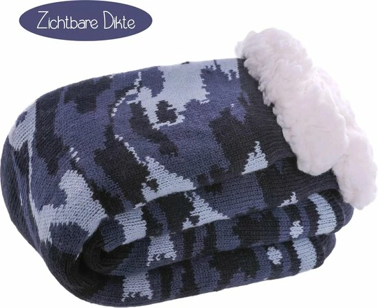 JAXY - Huissokken Dames - Verwarmde Sokken - Anti Slip Sokken - Huissokken - Bedsokken - Warme Sokken - Kerstcadeau Voor Vrouwen - Thermosokken - Dikke Sokken - Fluffy Sokken - Kerstsokken Dames En Heren - Camouflage Blauw 4 JAXY - Huissokken Dames - Verwarmde Sokken - Anti Slip Sokken - Huissokken - Bedsokken - Warme Sokken - Kerstcadeau Voor Vrouwen - Thermosokken - Dikke Sokken - Fluffy Sokken - Kerstsokken Dames En Heren - Camouflage Blauw - Afbeelding 2