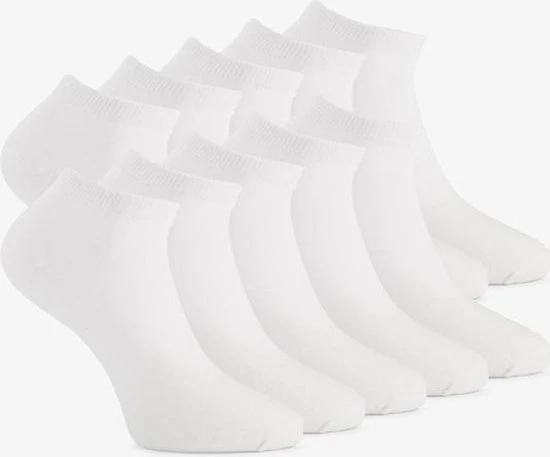 Scapino 10 Paar Dames/heren Sneakersokken 36/41 - Wit - Maat 36/41 3 Scapino 10 Paar Dames/heren Sneakersokken 36/41 - Wit - Maat 36/41