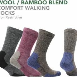 Norfolk - Tenderhold - Softfit - Gedempte - Diabetes En Oedeemvriendelijke Merinowol En Bamboe Wandelsokken - Zwart - Maat 39-42 - Alfie