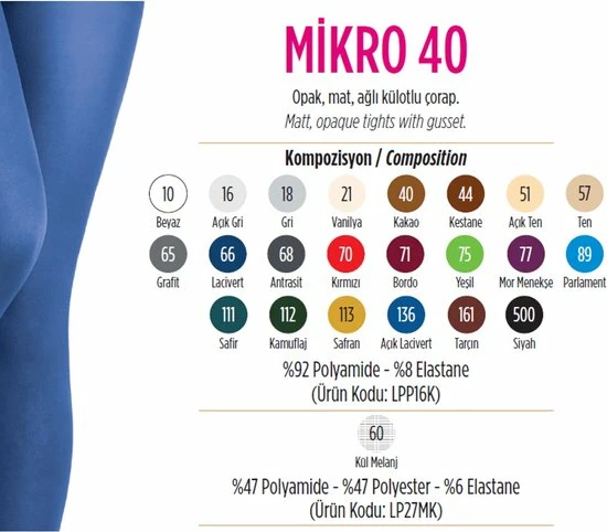 Penti Micro 40 Denier Dames Panty (pd1010) - GRIJS - Maat L 22 Penti Micro 40 Denier Dames Panty (pd1010) - GRIJS - Maat L - Afbeelding 20